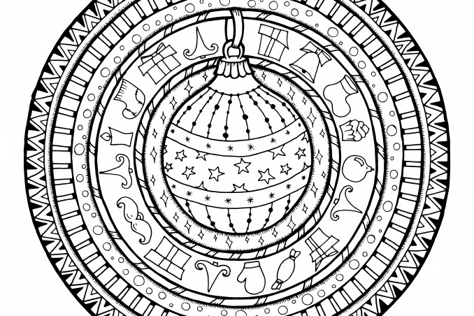 mandala natalizi, mandala natale, disegni antistress