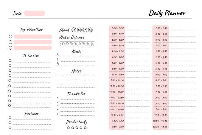 Planner Giornaliero Da Stampare Gratis 11 Modelli Per L Agenda Perfetta Donnad