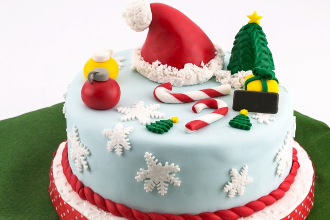 torte natalizie decorate pasta zucchero, torte natale decorate pasta zucchero