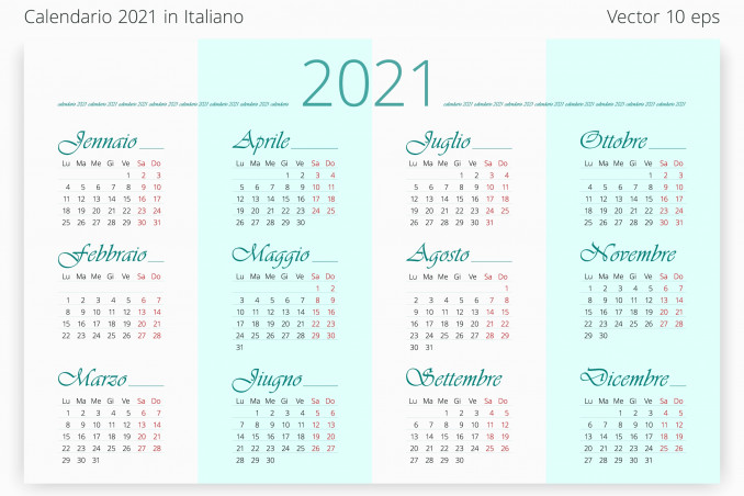 Calendario 21 Da Stampare 14 Modelli Gratis Imperdibili Donnad