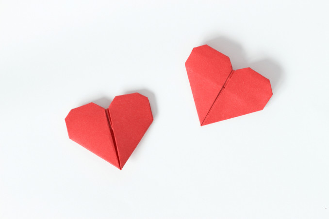 Origami a forma di cuore: il procedimento semplice