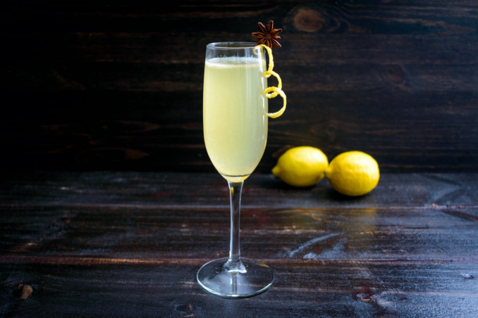 french 75 cocktail, ricetta, champagne