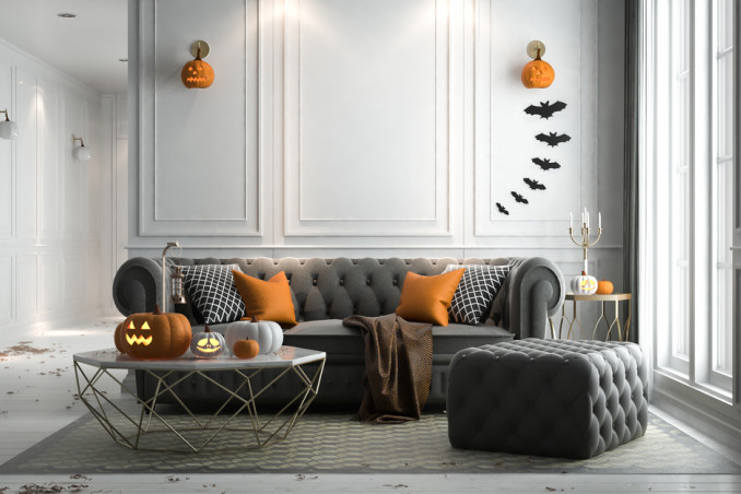 come decorare casa halloween, casa halloween