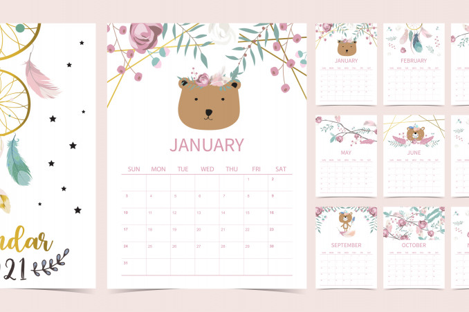 Calendario Gennaio 21 Da Stampare 11 Modelli Gratis Donnad