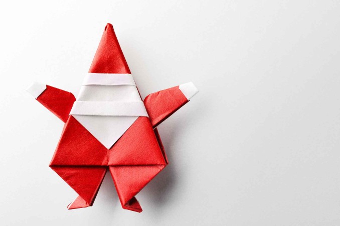 Come fare un Babbo Natale in origami
