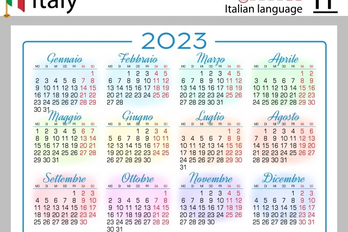 calendario 2023 da stampare, calendario 2023