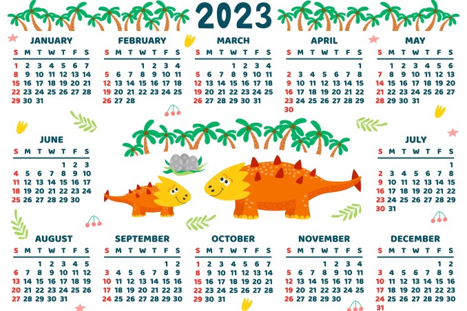 calendario 2023 bambini, calendario 2023, calendario bambini