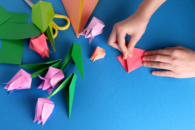 come fare mazzo fiori origami